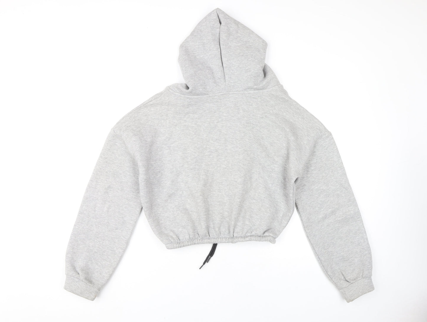 PrettyLittleThing Women's Grey V-Neck Pullover Hoodie