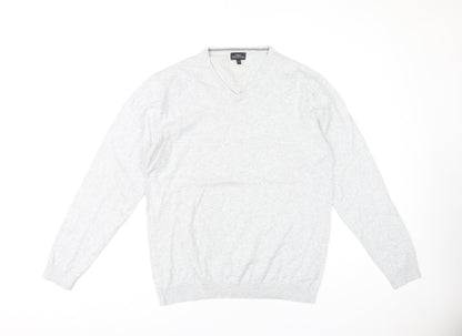 Next Men's Grey V-Neck Pullover Jumper Medium