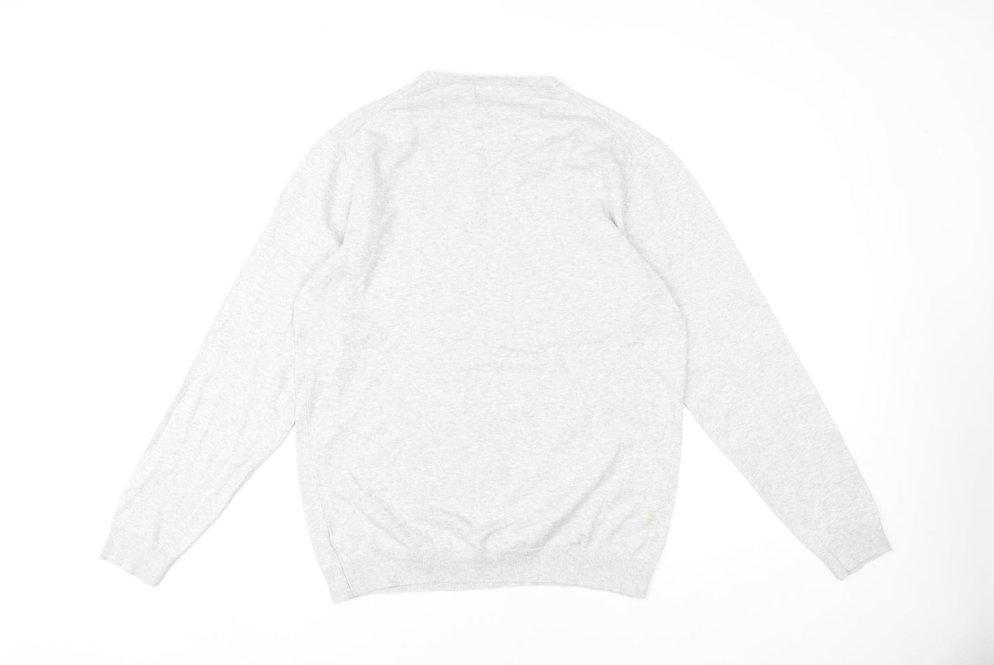 Next Men's Grey V-Neck Pullover Jumper Medium