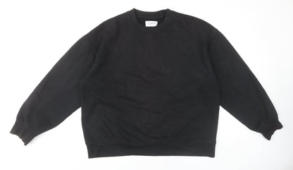 Topman Men's Black Medium Pullover Sweatshirt