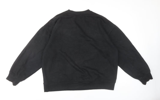 Topman Men's Black Medium Pullover Sweatshirt