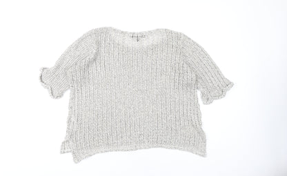 Womens UK Size 10 Topshop Grey Pullover Jumper