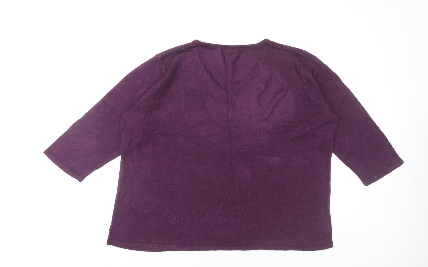 Womens UK Size XL BM Purple Pullover Jumper