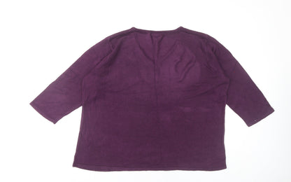 Womens UK Size XL BM Purple Pullover Jumper