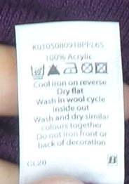 Womens UK Size XL BM Purple Pullover Jumper