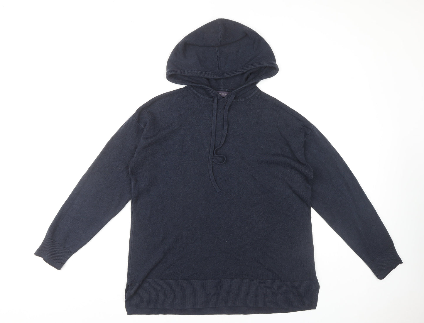 Womens UK Size M Marks and Spencer Navy Pullover Hoodie