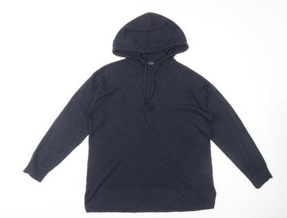 Womens UK Size M Marks and Spencer Navy Pullover Hoodie