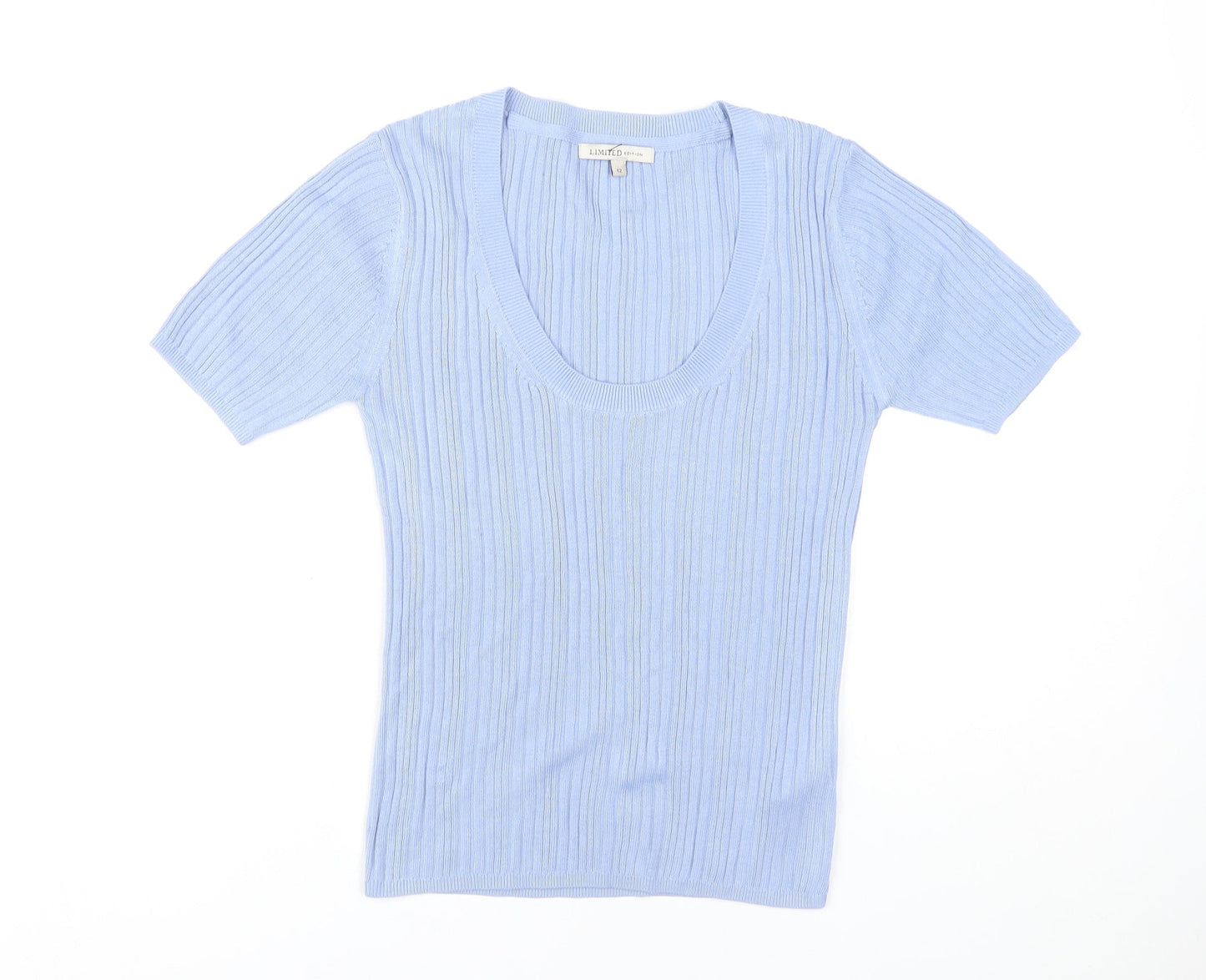 Womens UK Size 12 Marks and Spencer Blue Basic T-Shirt