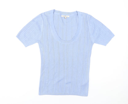 Womens UK Size 12 Marks and Spencer Blue Basic T-Shirt
