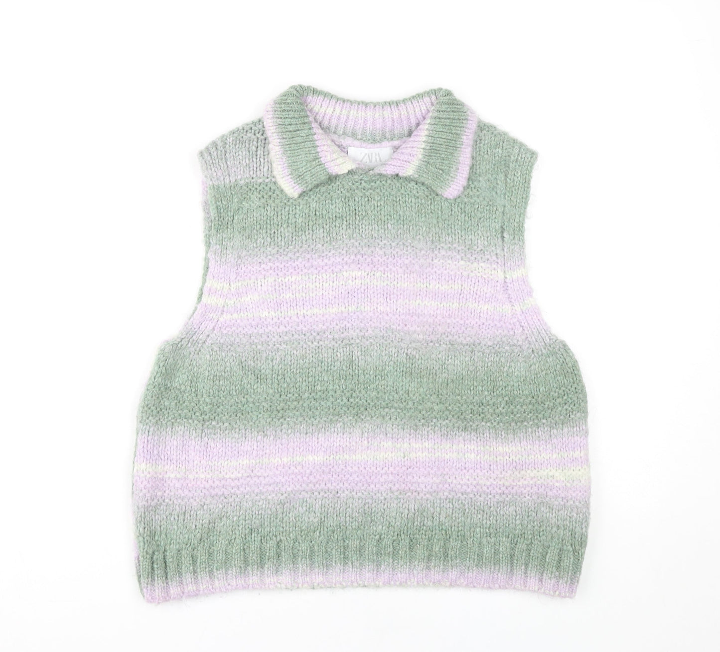 Zara Girls Multicoloured Knit Vest, Size 13-14