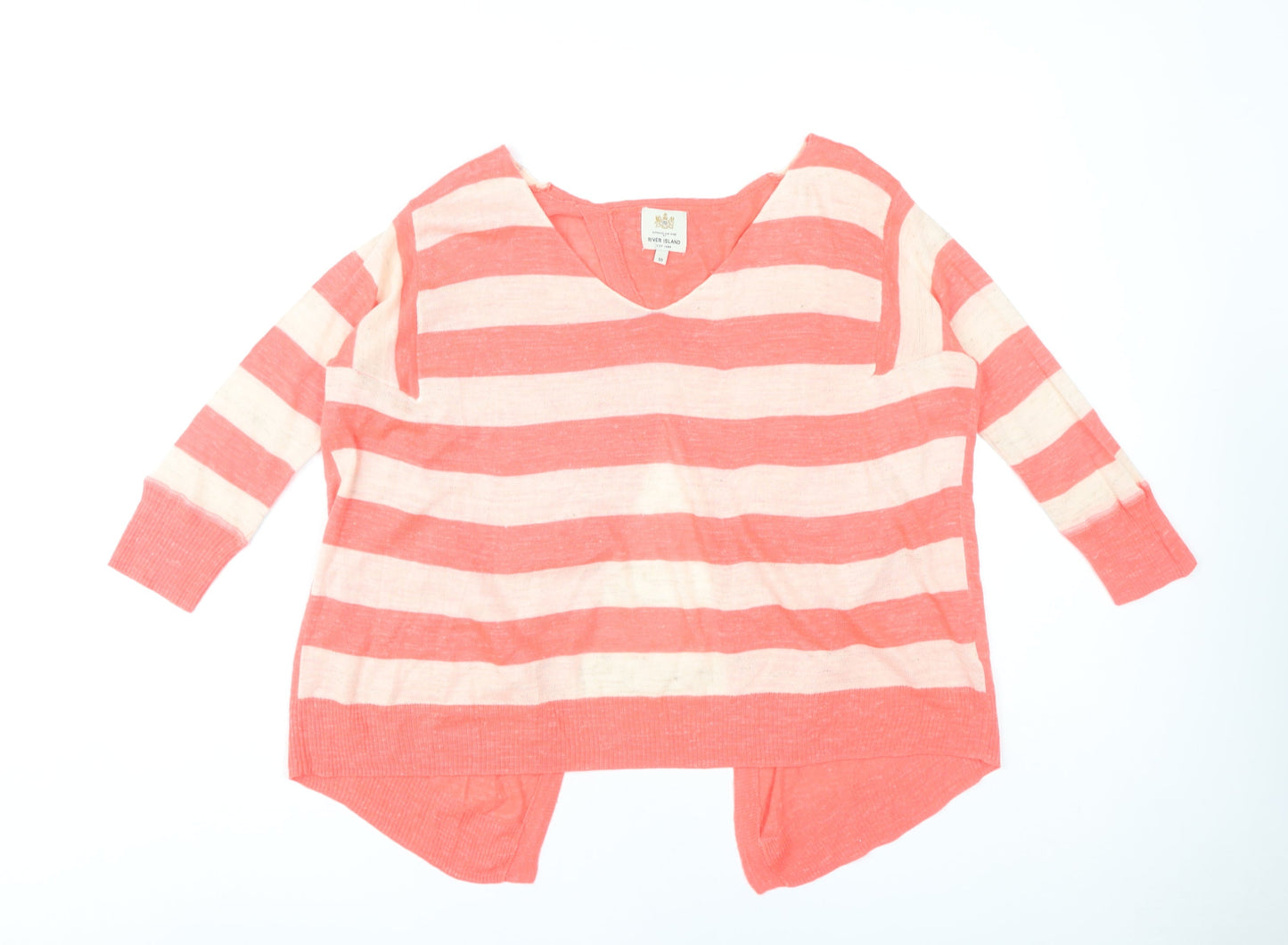 Womens UK Size 10 River Island Pink Cardigan Jumper