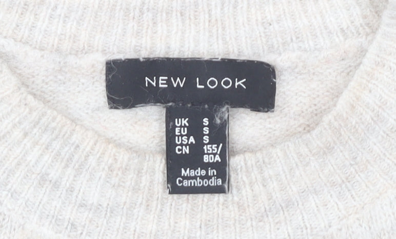 Womens UK Size S New Look Ivory Pullover Jumper