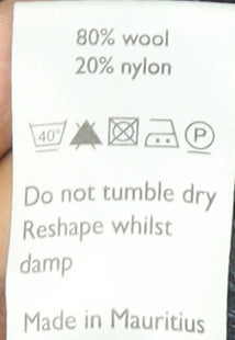 John Lewis Men's Blue Wool Blend Pullover Jumper L