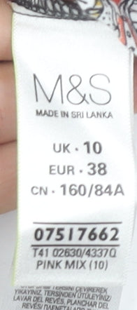 Womens UK Size 10 Marks and Spencer Multicoloured Basic Blouse