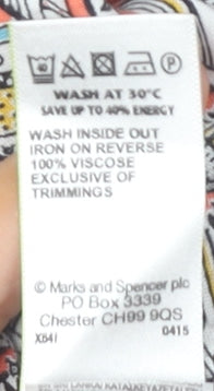 Womens UK Size 10 Marks and Spencer Multicoloured Basic Blouse