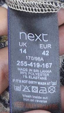 Next Women Multicoloured Animal Print Wrap Dress Size 14