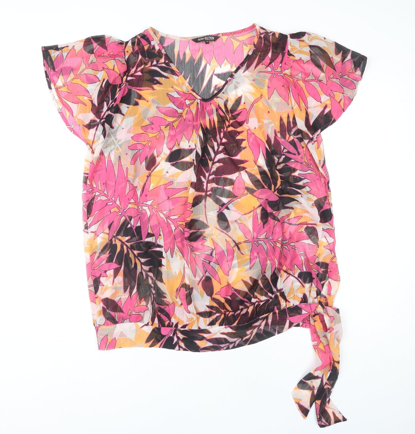 Womens UK Size 18 Debenhams Multicoloured Tunic Blouse