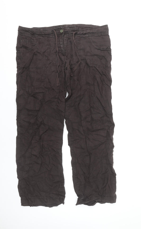 Denim Co Women's Brown Trousers Size 12