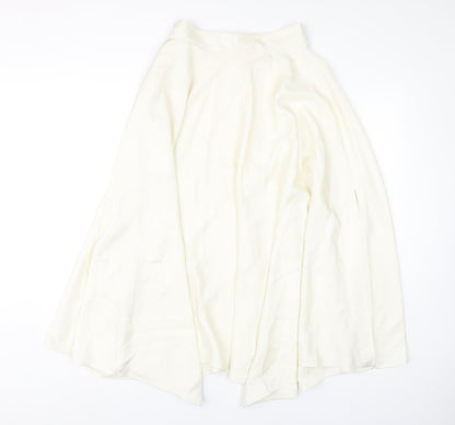 H&M Women's Ivory Long Flare Skirt Size 8