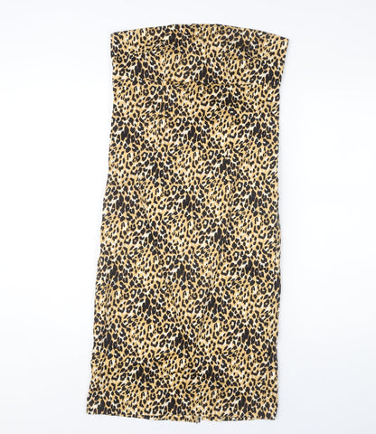 Seduction Women’s Leopard Print Strapless Dress, M