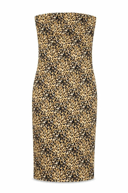Seduction Women’s Leopard Print Strapless Dress, M