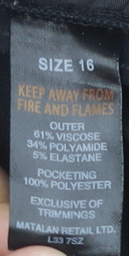 Matalan Women's Black Joggers Size 16 Stripe Accent Casual