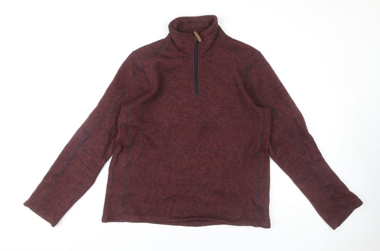 Mens UK Size M Mountain Warehouse Red 1/2 Zip Sweatshirt