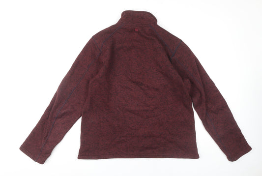 Mens UK Size M Mountain Warehouse Red 1/2 Zip Sweatshirt