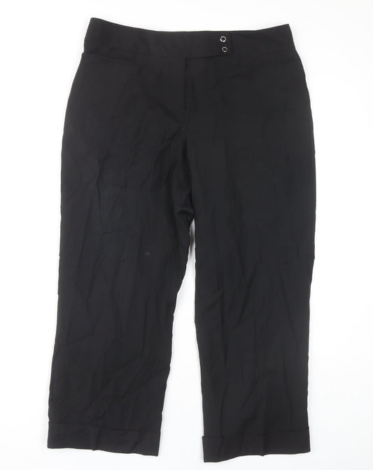 J.Crew Women's Black Cropped Trousers Size 12