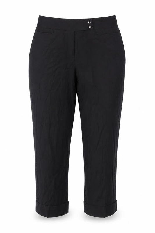Womens UK Size 12 J.CREW Regular Fit Cropped Black Trousers