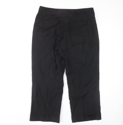 J.Crew Women's Black Cropped Trousers Size 12