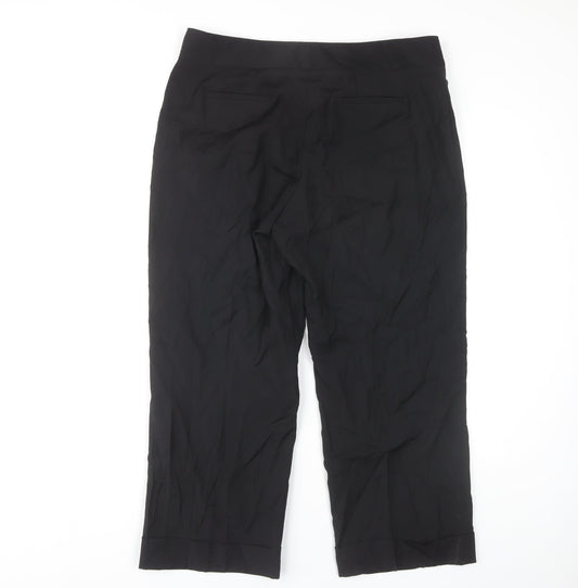 J.Crew Women's Black Cropped Trousers Size 12