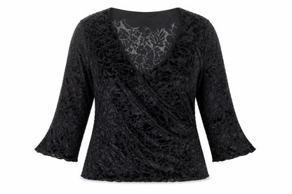 Womens UK Size 12 NEXT Black Wrap Blouse