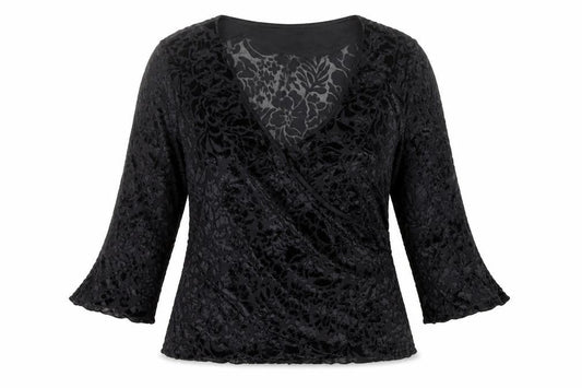 Womens UK Size 12 NEXT Black Wrap Blouse