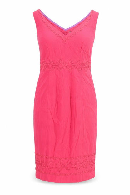 Boden Women’s Pink V-neck Sleeveless Cotton Dress