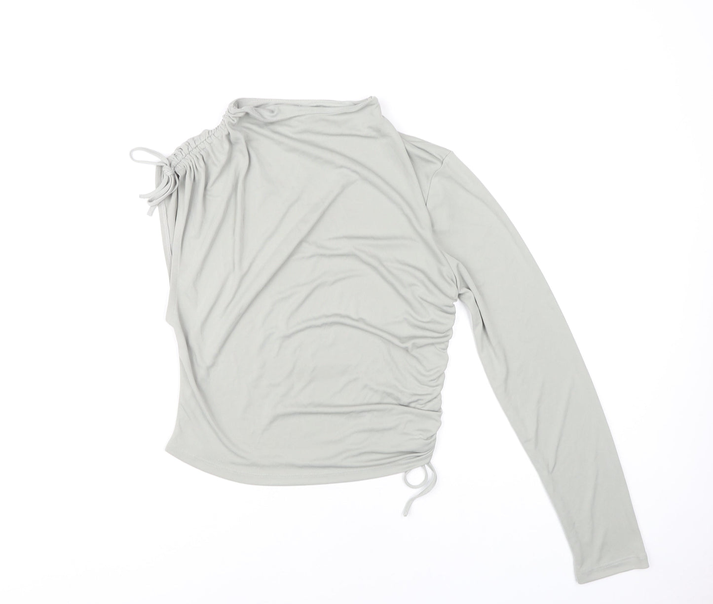 Womens UK Size L Zara Grey Basic Blouse