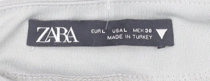 Womens UK Size L Zara Grey Basic Blouse