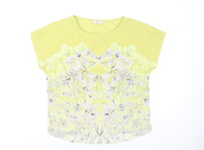 Womens UK Size 14 NEXT Yellow Jersey T-Shirt