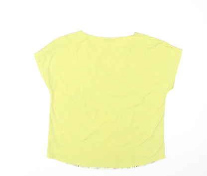 Womens UK Size 14 NEXT Yellow Jersey T-Shirt