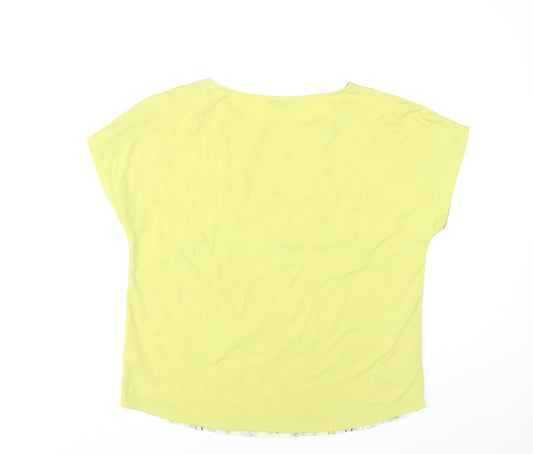 Womens UK Size 14 NEXT Yellow Jersey T-Shirt