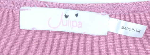 Womens UK Size 16 Julipa Pink Basic T-Shirt