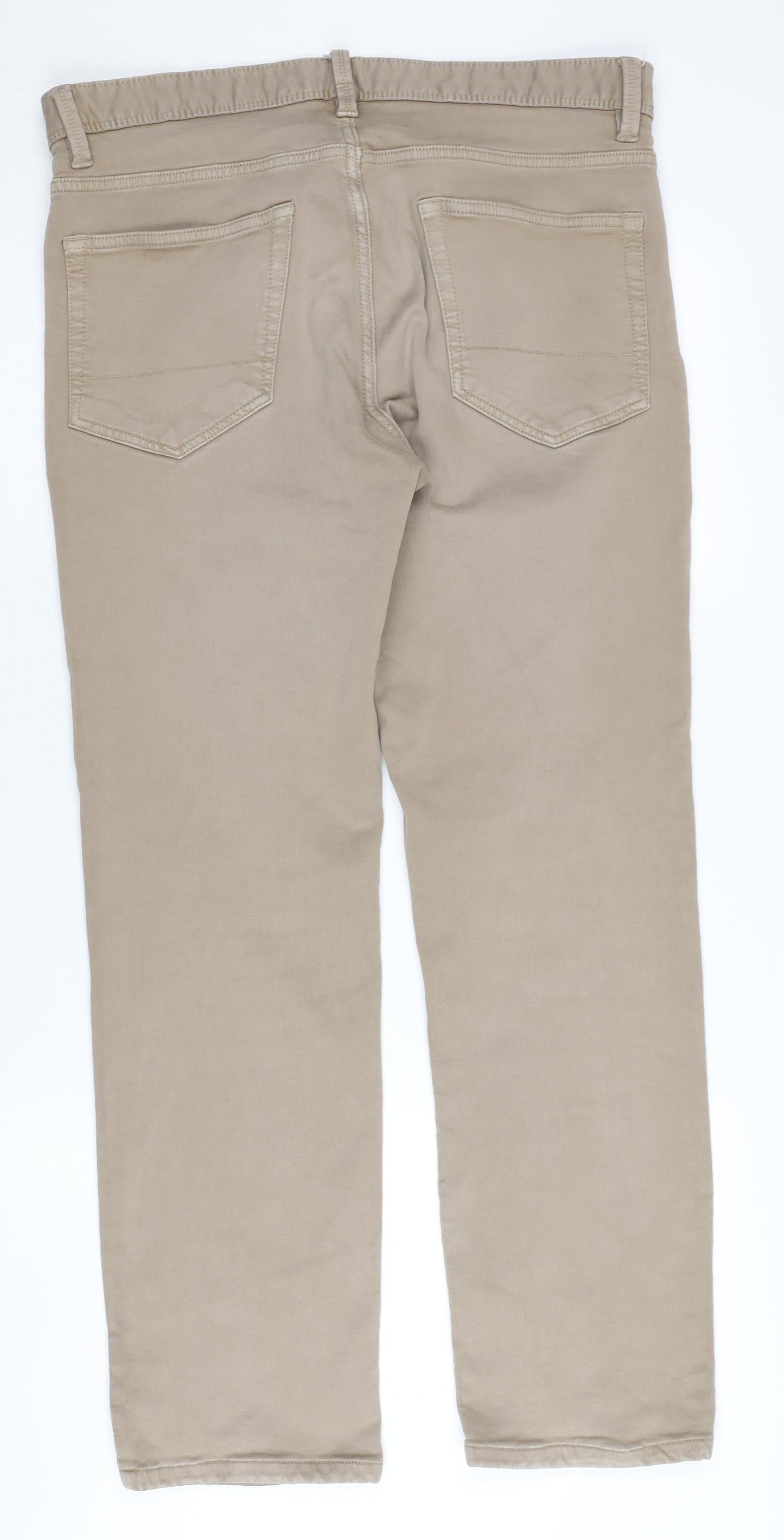 F&F Beige Jeans for Unisex Adults, Size 34
