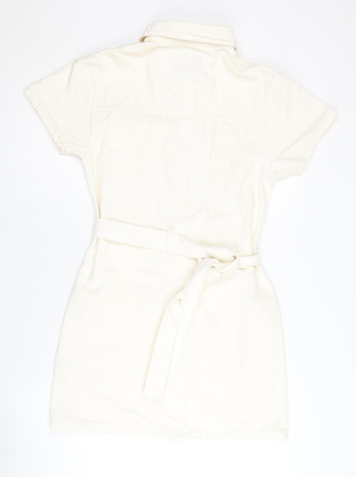 Denim Co. Women's Ivory Shirt Dress - Size 10