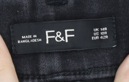 F&F Women's Black Skinny Jeans Size 14 Slim Fit