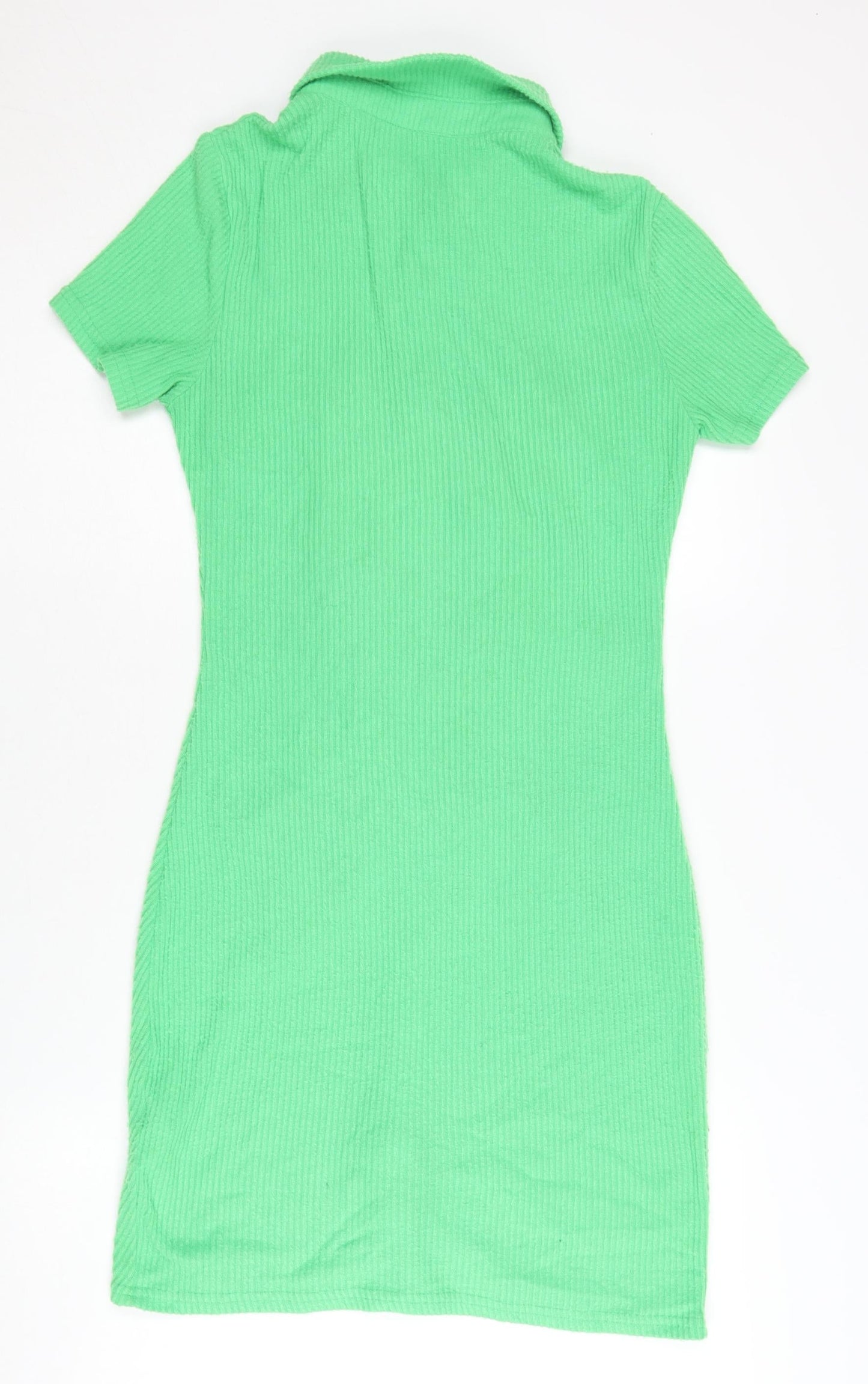 PrettyLittleThing Green Shirt Dress, Size 12, Casual Style