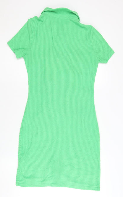 PrettyLittleThing Green Shirt Dress, Size 12, Casual Style