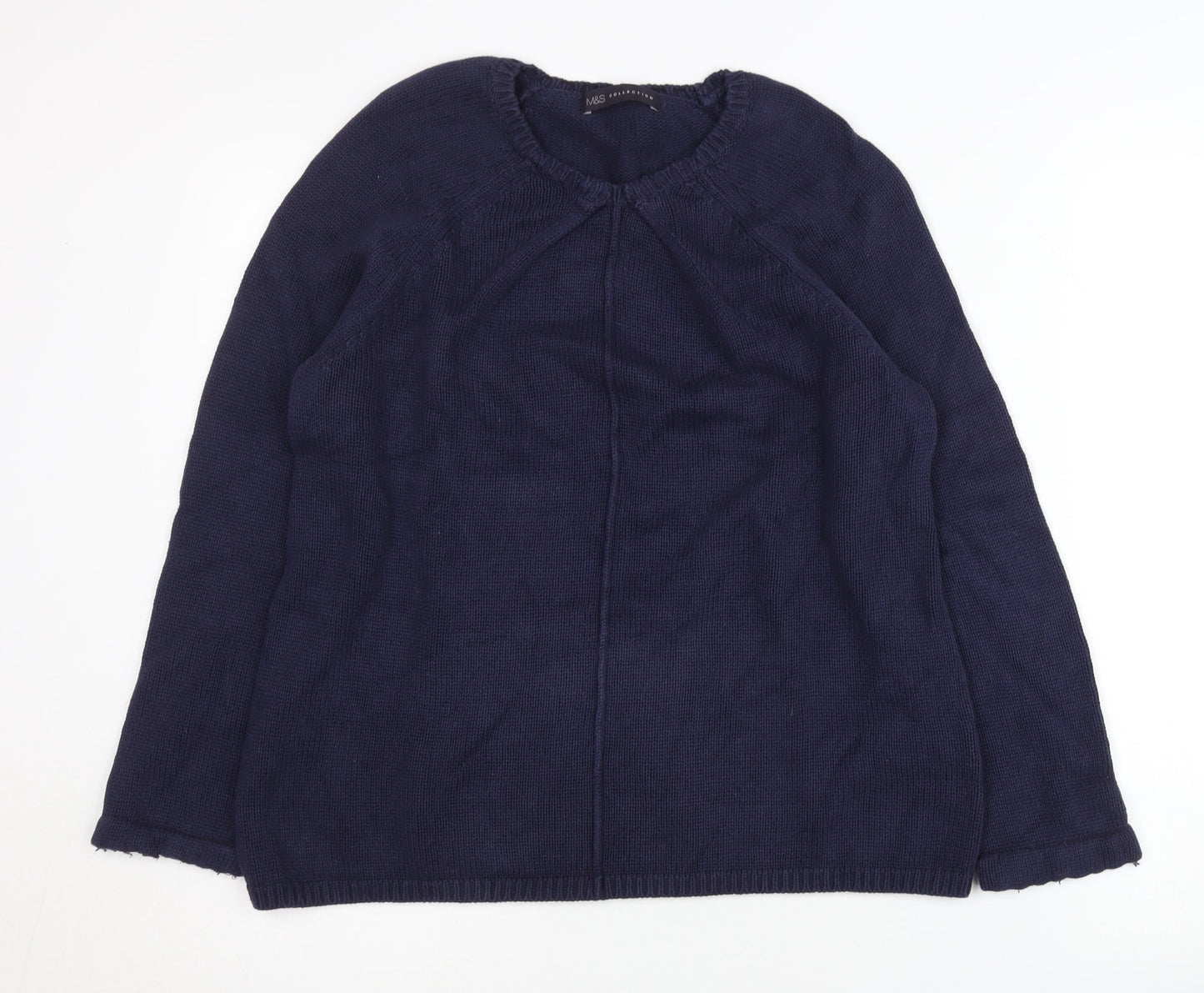 Womens UK Size 14 Marks and Spencer Blue Pullover Jumper