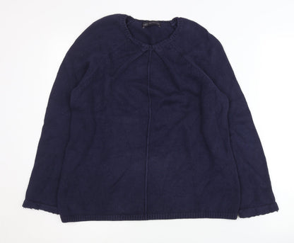 Womens UK Size 14 Marks and Spencer Blue Pullover Jumper