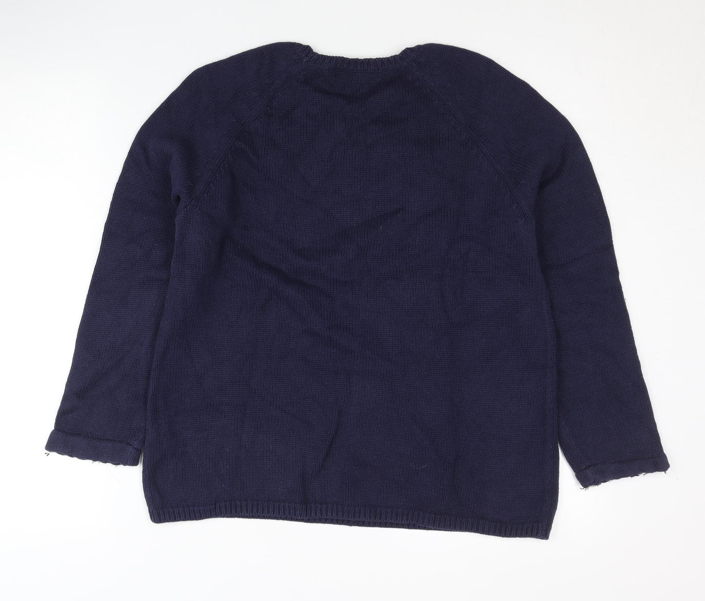 Womens UK Size 14 Marks and Spencer Blue Pullover Jumper