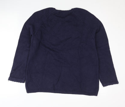 Womens UK Size 14 Marks and Spencer Blue Pullover Jumper